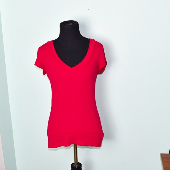 Tops - Beautiful Red Silky Stretch Blouse